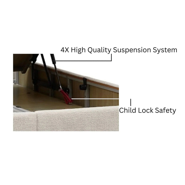 Mirante Cream/Walnut Storage Bedroom Set - Gate FurnitureBedroom Set