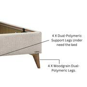 Mirante Cream/Walnut Storage Bedroom Set - Lara FurnitureBedroom Set