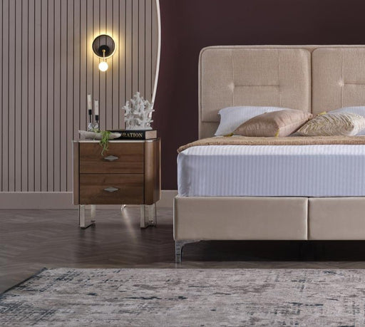 Mirante Nightstand (Walnut) - Gate FurnitureNightstand