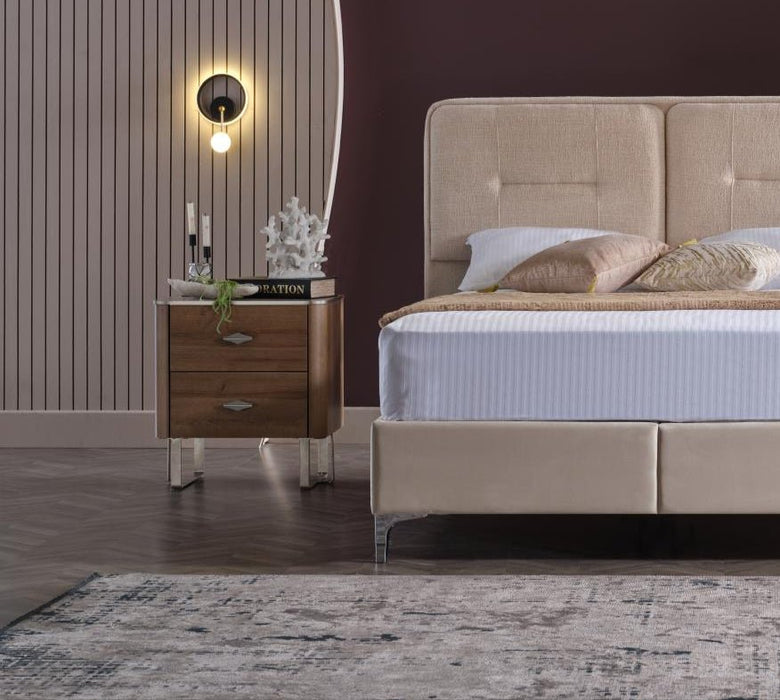 Mirante Nightstand (Walnut) - Gate FurnitureNightstand