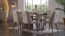 Mirante Walnut/Cream 7 - Piece Dining Room Set - Gate FurnitureDining Room Set