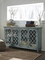 Mirimyn Antique Teal Accent Cabinet - Lara FurnitureCabinet