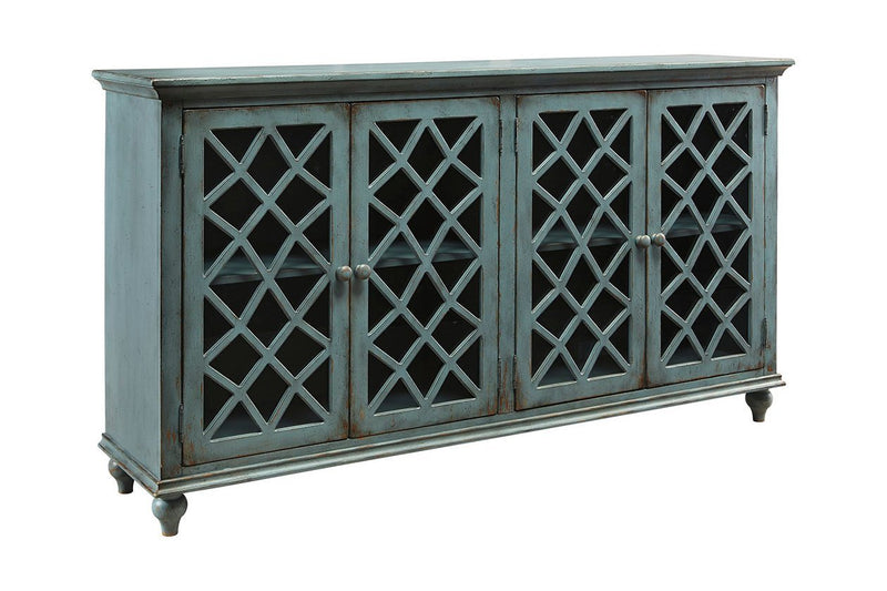 Mirimyn Antique Teal Accent Cabinet - Lara FurnitureCabinet