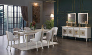 Mistral Expandable Dining Table (Opak White) 2 Pieces - Lara FurnitureDining Table