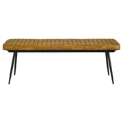 Misty Leather Upholstered Dining Bench Antique Camel - 110643