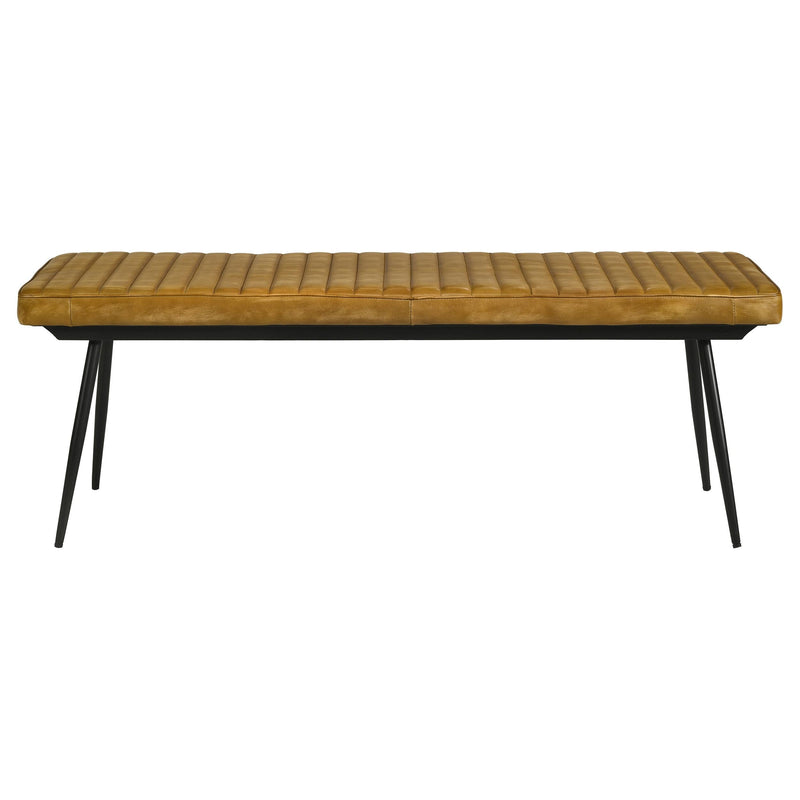 Misty Leather Upholstered Dining Bench Antique Camel - 110643