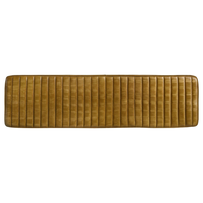 Misty Leather Upholstered Dining Bench Antique Camel - 110643