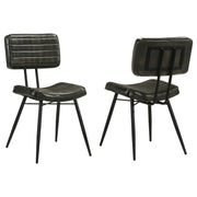 Misty Leather Upholstered Dining Chair Espresso (Set of 2) - 110652