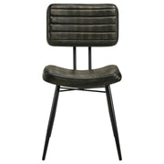 Misty Leather Upholstered Dining Chair Espresso (Set of 2) - 110652