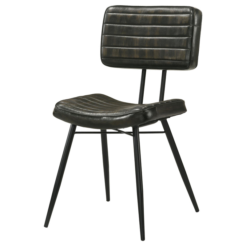 Misty Leather Upholstered Dining Chair Espresso (Set of 2) - 110652