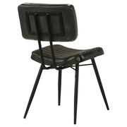 Misty Leather Upholstered Dining Chair Espresso (Set of 2) - 110652