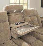 Mixed Motion Brownstone Power Reclining Sofa - PC8350415
