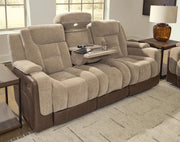 Mixed Motion Brownstone Power Reclining Sofa - PC8350415