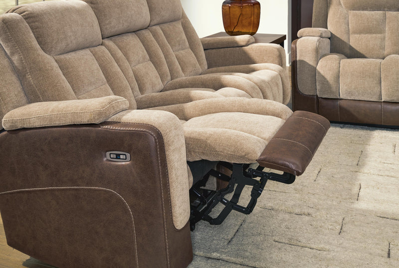 Mixed Motion Brownstone Power Reclining Sofa - PC8350415