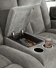 Mixed Motion Shadow Power Reclining Loveseat with Console - PC8350518