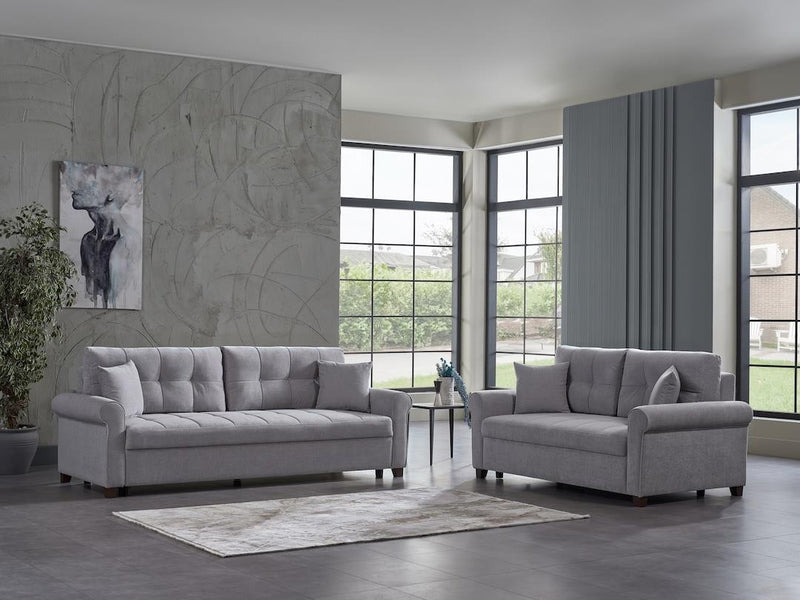Mocca (Koopsi Gray) Living Room Set - Lara FurnitureLiving Room Set