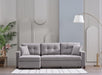 Mocca Sectional (Dupont Gray) 3 Pieces - Gate FurnitureSleeper Sectional