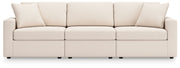 Modmax 3-Piece Sectional with Ottoman in Oyster - PKG020744