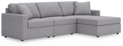 Modmax Granite 3-Piece Sectional Sofa Storage Chaise - 92104S79