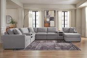 Modmax Granite 8-Piece Sectional with Storage Chaise and Audio Consoles - 92104S98