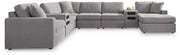 Modmax Granite 8-Piece Sectional with Storage Chaise and Audio Consoles - 92104S98