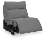 Modmax II Salt and Pepper 7-Piece Power Reclining Sectional with Audio Consoles - 65906S48
