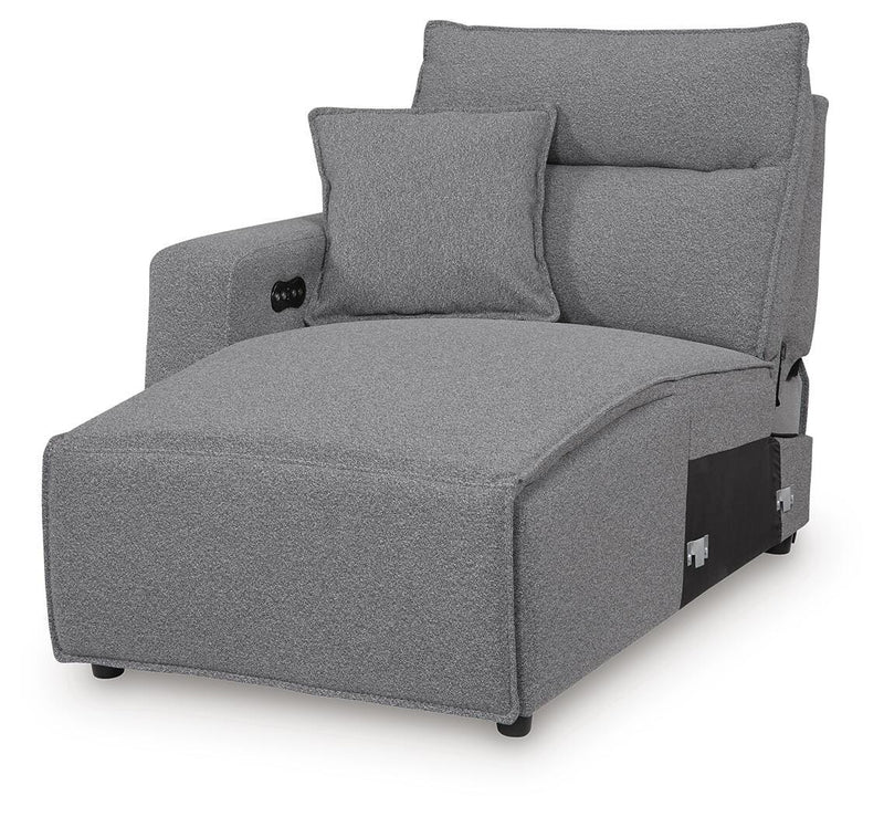 Modmax II Salt and Pepper 8-Piece Power Reclining Sectional with Console - 65906S47