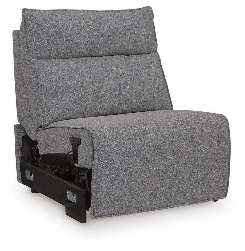Modmax II Salt and Pepper Power Armless Recliner - 6590631