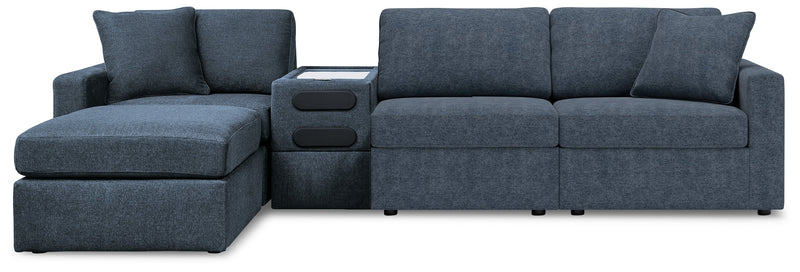 Modmax Ink 4 Piece Sectional with Ottoman, Console - Gate FurnitureSectional