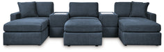 Modmax Ink 5 Piece Sectional with 3xOttoman, Double Console - Gate FurnitureSectional