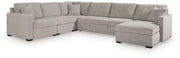 ModMax Luxe Flint 5-Piece Sectional with Chaise and Pop Up Sleeper - 68605S98