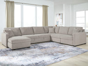 ModMax Luxe Flint 5-Piece Sectional with Storage Chaise and Pop Up Sleeper - 68605S104