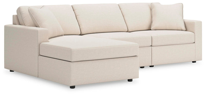 Modmax Oyster 3-Piece Sectional Sofa Storage Chaise - 92103S78