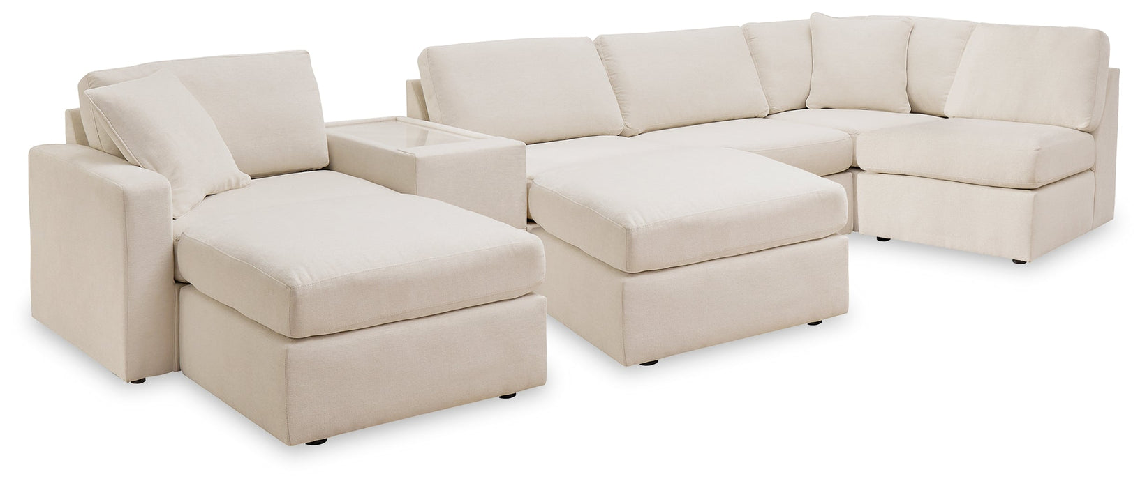 Modmax Oyster 6 Piece Sectional with Ottoman - Gate FurnitureSectional