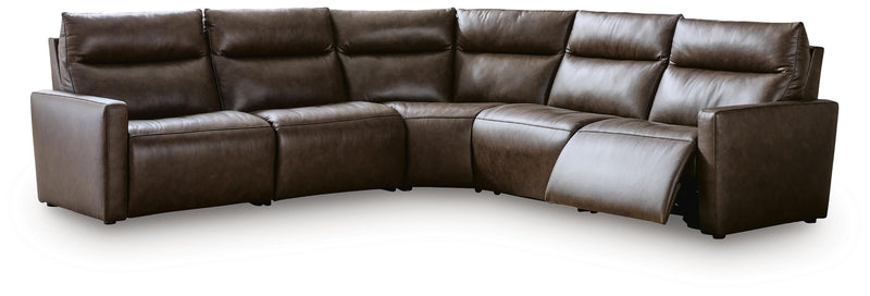 ModZ Chocolate 5-Piece Power Reclining Sectional - U14000S4