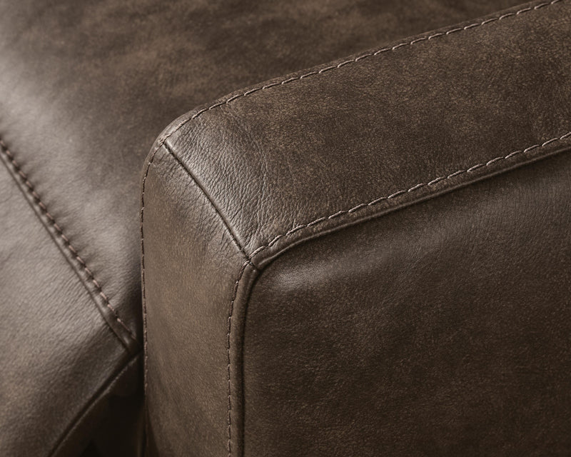 ModZ Chocolate 7-Piece Power Reclining Sectional with Audio Consoles - U14000S7