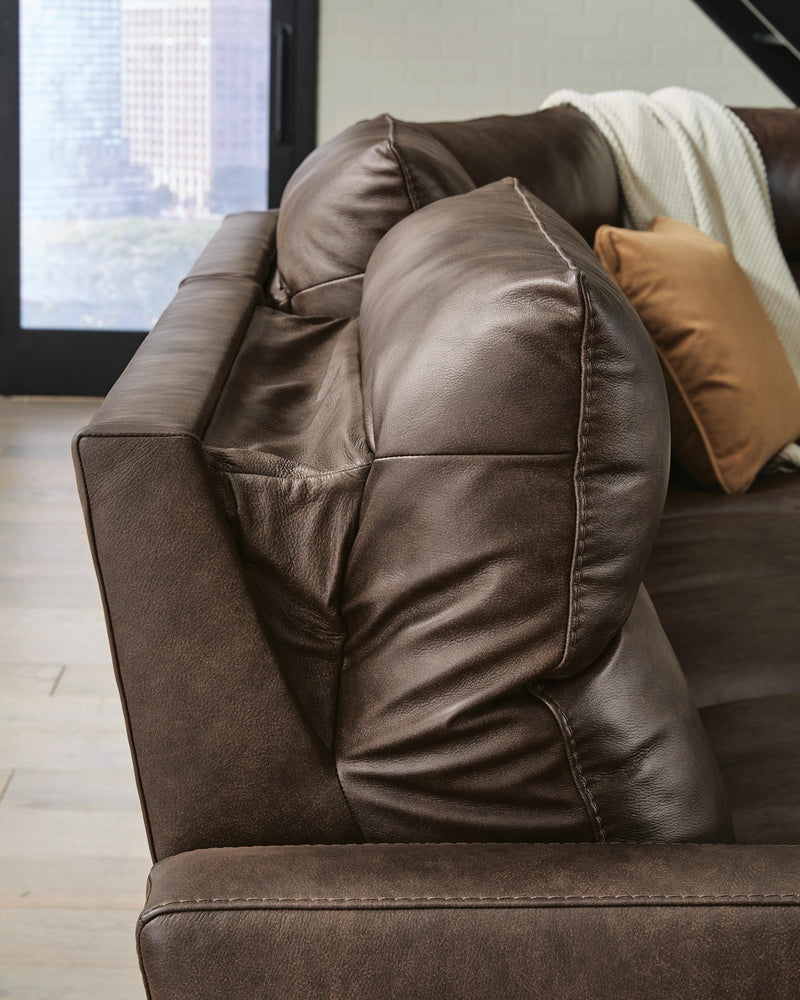 ModZ Chocolate 7-Piece Power Reclining Sectional with Audio Consoles - U14000S7