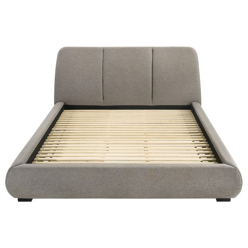 Mokena 46-inch Upholstered California King Platform Bed Taupe - 310090KW