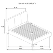 Mokena 46-inch Upholstered Queen Platform Bed Brown - 310091Q