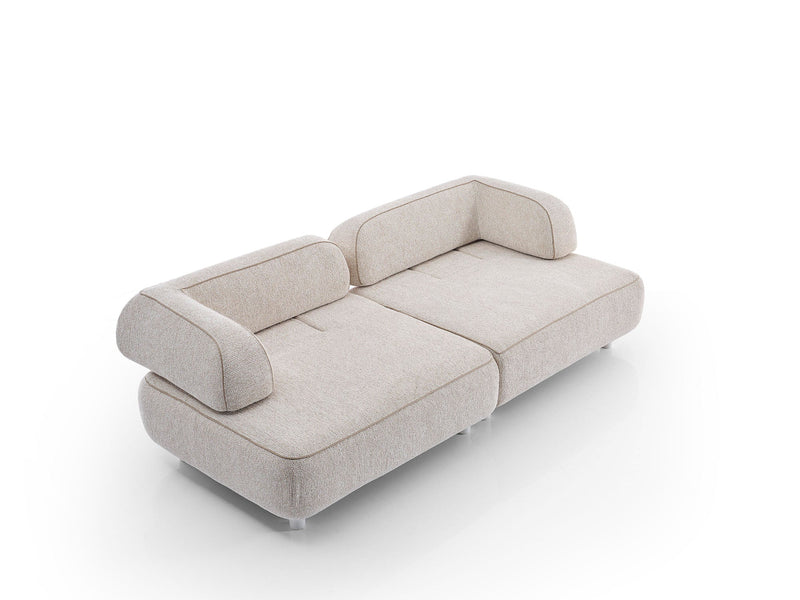 Mokka 4-pieces (Module Sofa & Sofa & 2 Chair) Livingroom in Cream - 200-ELI-MOK-KRL 504-33MBB