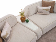 Mokka 4-pieces (Module Sofa & Sofa & 2 Chair) Livingroom in Cream - 200-ELI-MOK-KRL 504-33MBB