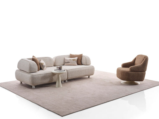 Mokka 4-pieces (Module Sofa & Sofa & 2 Chair) Livingroom in Cream - 200-ELI-MOK-KRL 504-33MBB