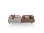 Mokka 4-pieces (Module Sofa & Sofa & 2 Chair) Livingroom in Cream - 200-ELI-MOK-KRL 504-33MBB