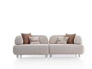 Mokka 4-pieces (Module Sofa & Sofa & 2 Chair) Livingroom in Cream - 200-ELI-MOK-KRL 504-33MBB