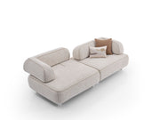 Mokka 4-pieces (Module Sofa & Sofa & 2 Chair) Livingroom in Cream - Brown - 200-ELI-MOK-KRL 104-KRL 504-33MBB