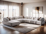 Mokka Sectional Sofa in Cream - 200-ELI-MOK-KRL 104-S