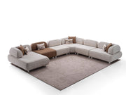 Mokka Sectional Sofa in Cream - 200-ELI-MOK-KRL 104-S
