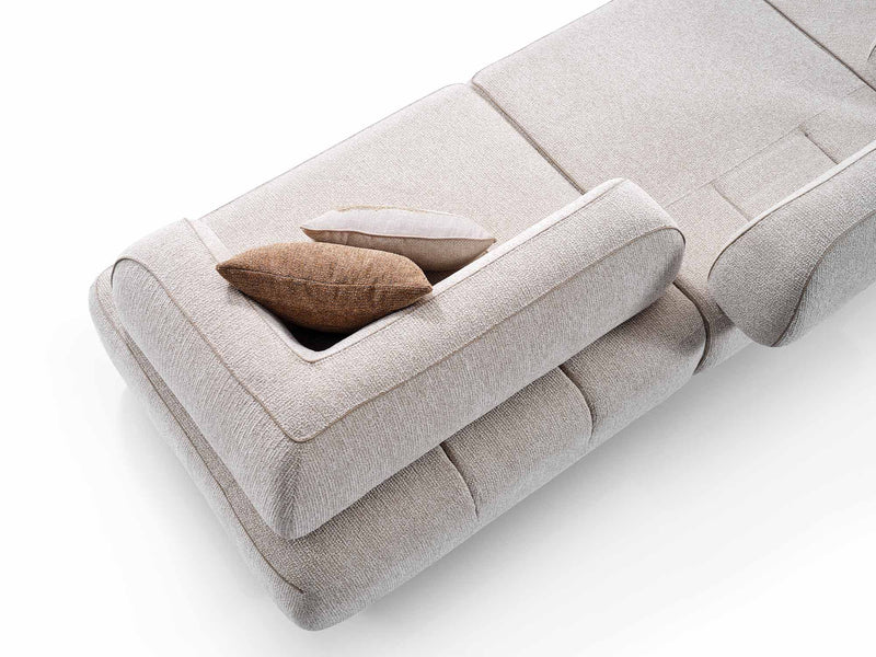 Mokka Sectional Sofa in Cream - 200-ELI-MOK-KRL 104-S