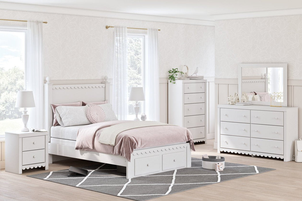 Mollviney White Youth Panel Storage Bedroom Set - Gate FurnitureYouth Bedroom Set
