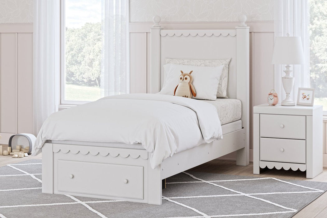 Mollviney White Youth Panel Storage Bedroom Set - Gate FurnitureYouth Bedroom Set